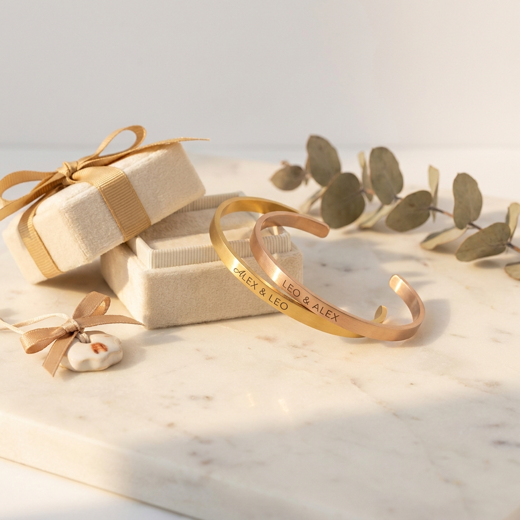 Personalised Couple Name Bracelet Set