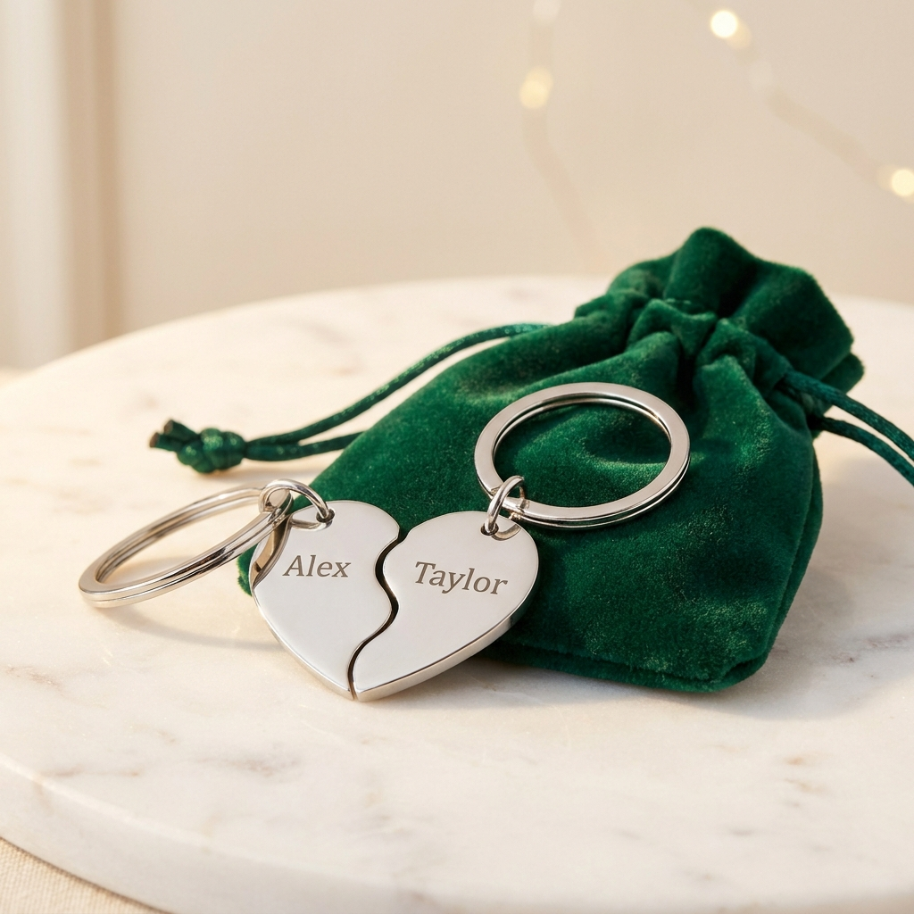 Personalised Couple Keychain Set